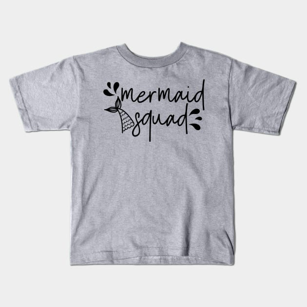 mermaid  squad Kids T-Shirt by busines_night